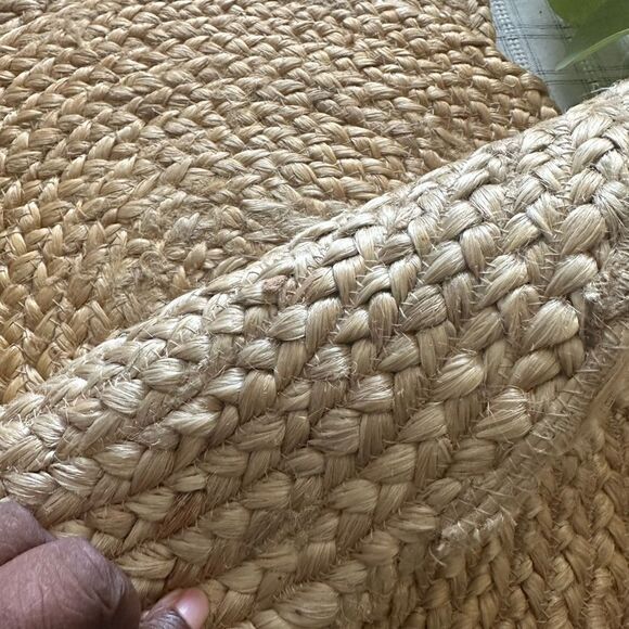 Pier 1 Round Braided Natural Material (4) Placemats - Picture 4 of 4